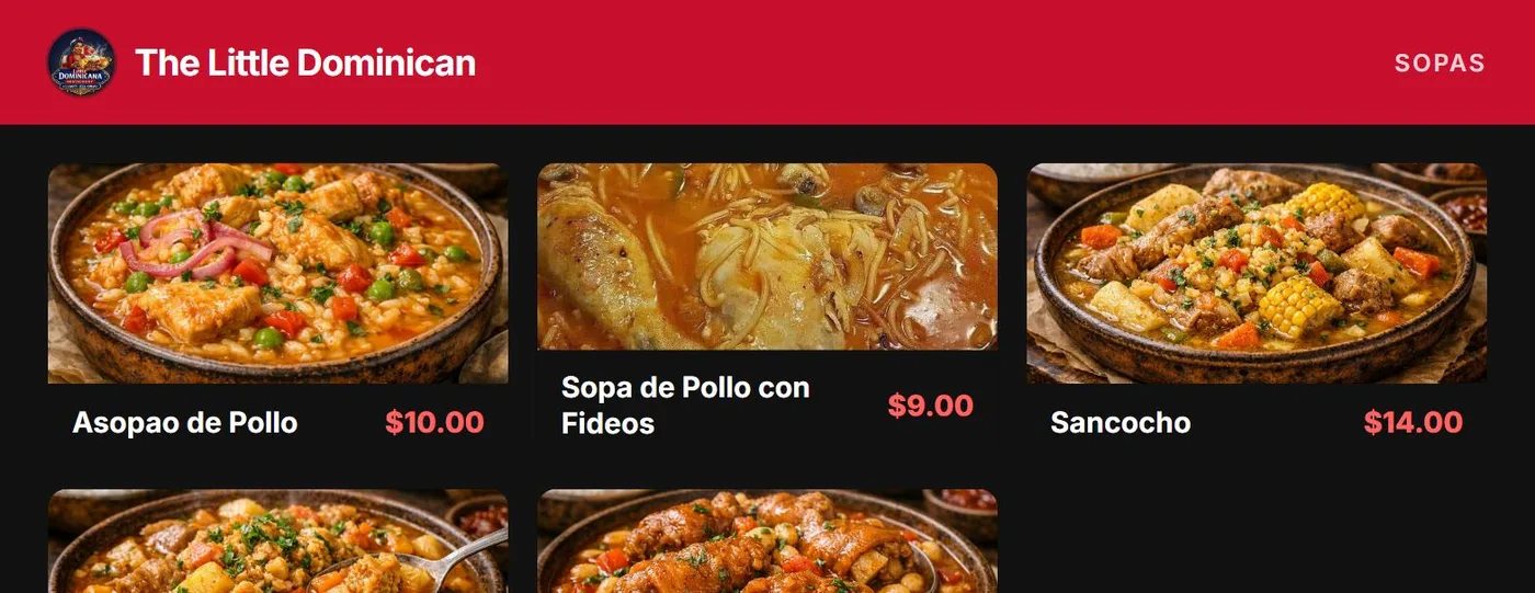 Pantalla de menú
